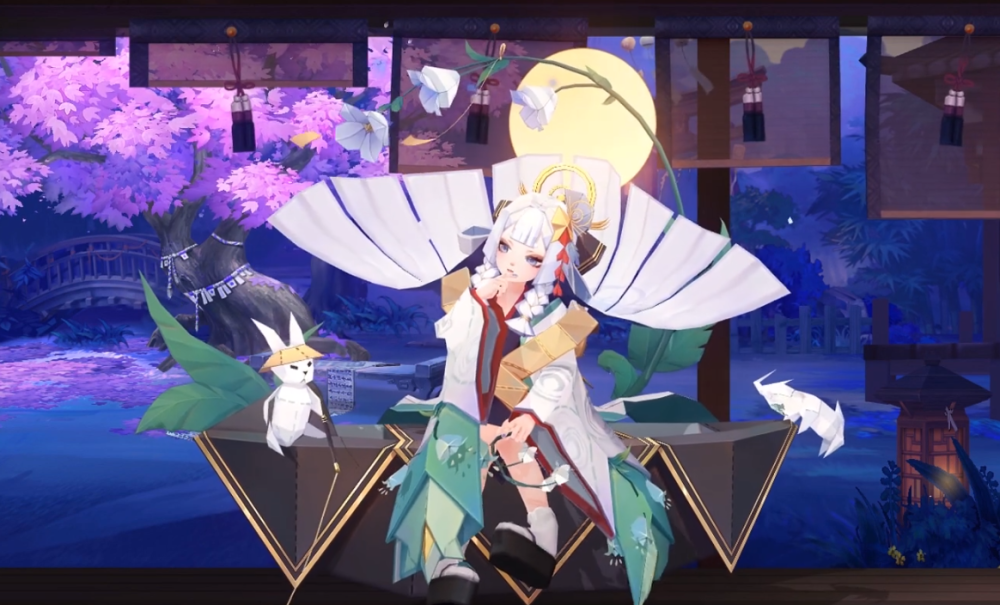 阴阳师6月花合战ssr辉夜姬皮肤更新简约可爱的折纸风格