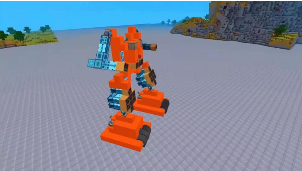 迷你世界暴风赤红机甲,能发射流弹还能当坐骑