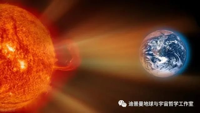 当太阳以表面爆炸的方式释放储藏的能量时,强烈的太阳耀斑出现了,当