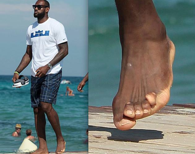 lebrons james feet