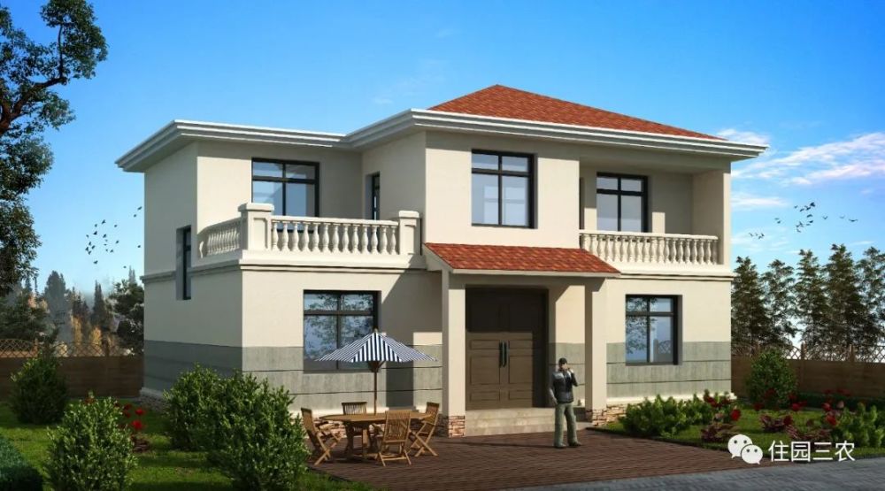 农村"普通"二层别墅,面宽12米多,5室1厅大露台,实用又舒适,不错