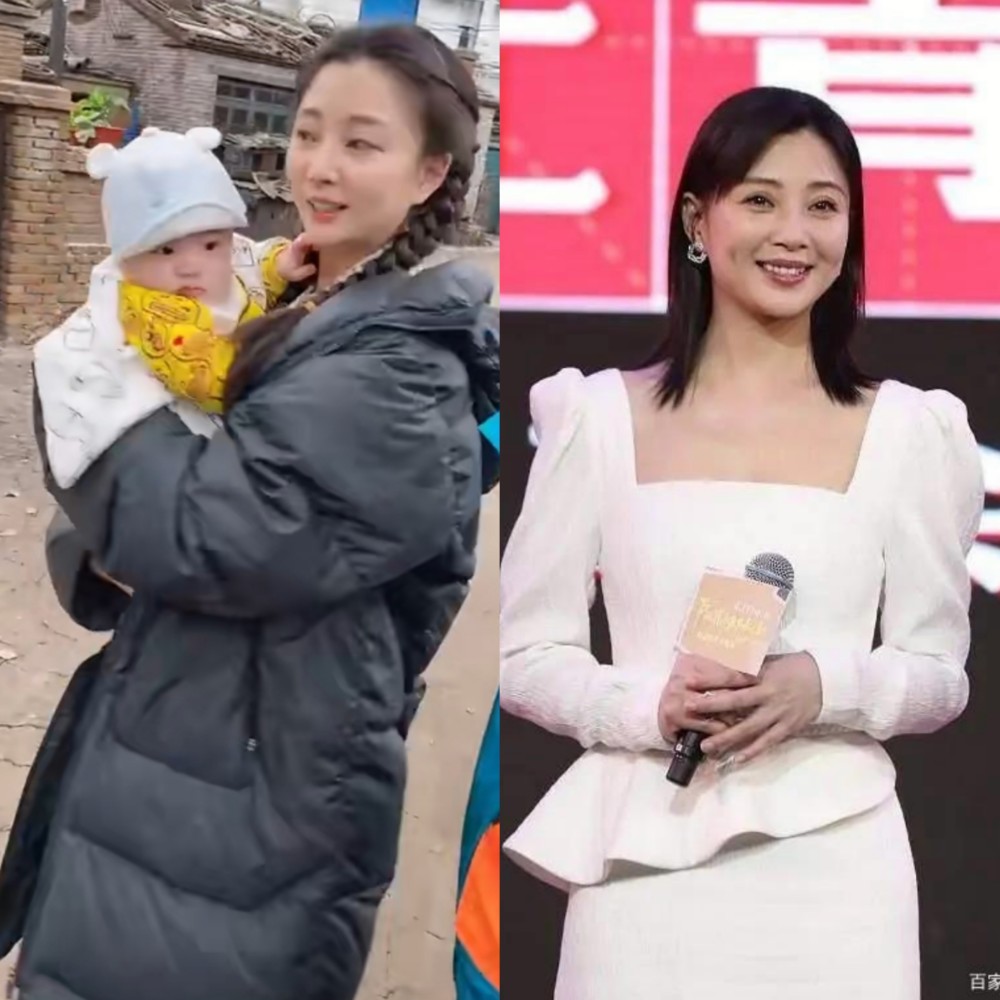 41岁殷桃瘦了扎双马尾皮肤紧致嫩回少女与黄小蕾同框更显年轻