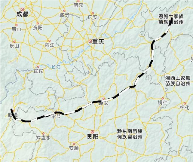 昭黔恩鐵路橫貫貴州北部地區至今仍然不具備建設條件