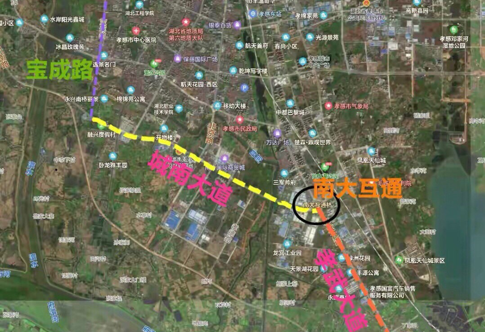 開工時間已定孝感城區三條道路即將延伸涉及長征南路玉泉南路