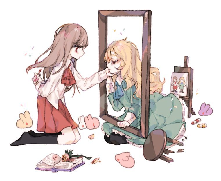 韩国插画师 u_emper 一组少女插画