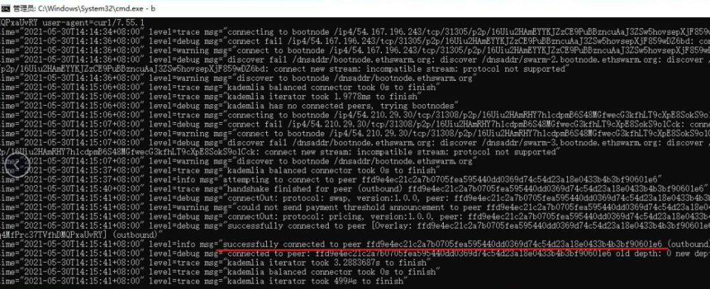 以太坊swarm bee节点0.53版本新建节点用自定义节点握手启动