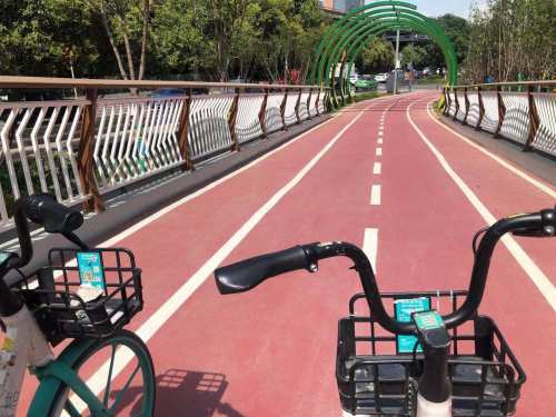 全长138公里西安市第一条自行车专用道绿色通勤示范段即将正式通行