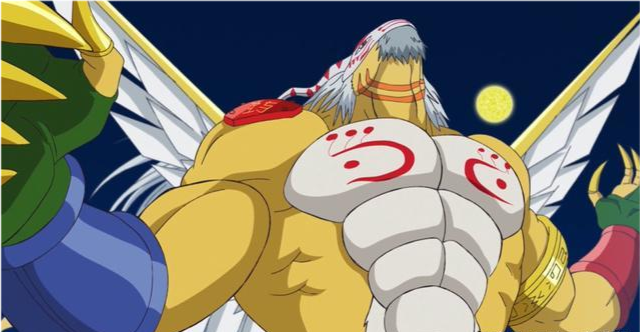 数码宝贝神龙兽首秀完美一拳打残千年兽不愧金字塔级别实力