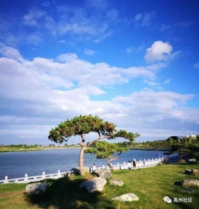 禹州潁河登善湖城市山地公園風光