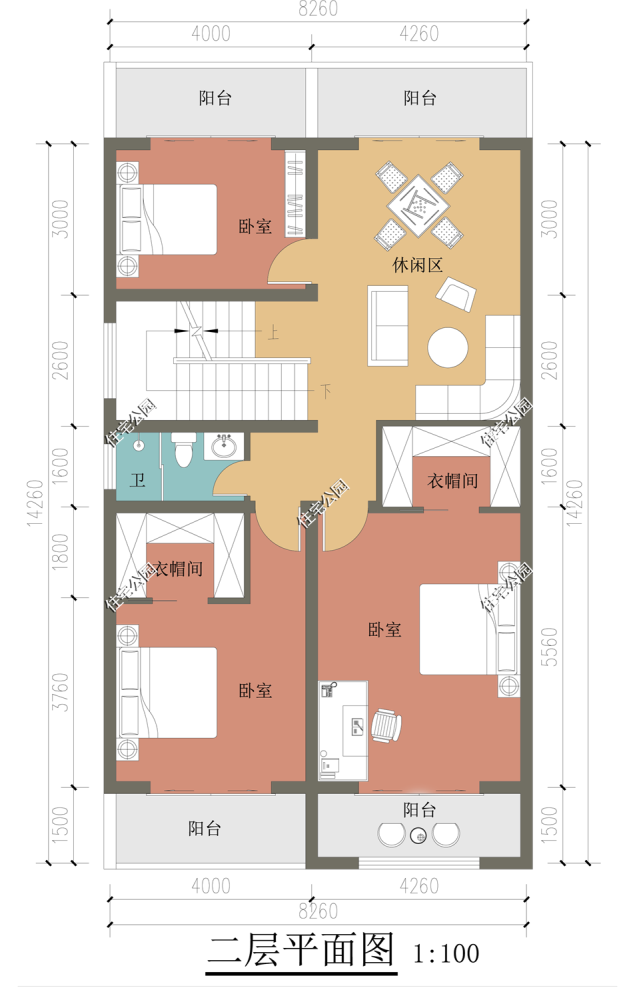 面寬窄到僅有8米花30萬這樣建別墅舒適套臥屋頂曬臺全都有