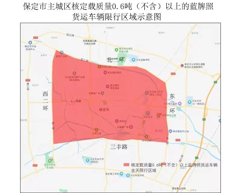 最新保定主城区货运车辆限行措施调整