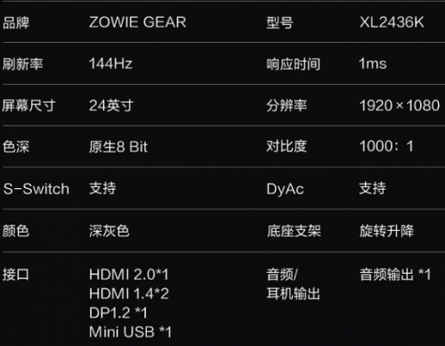 618入卓威xl2436k年轻人的第一台电竞显示器