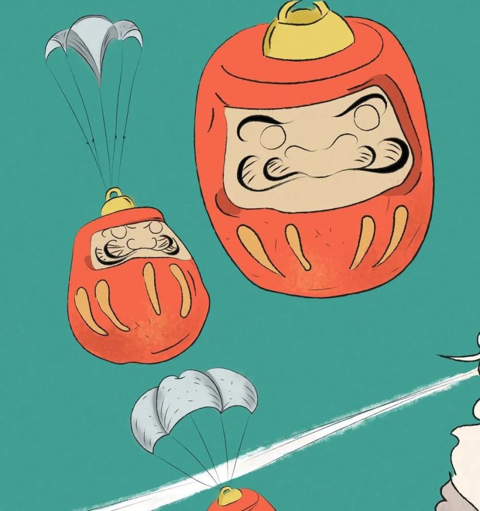 日本设计元素吉祥物达摩