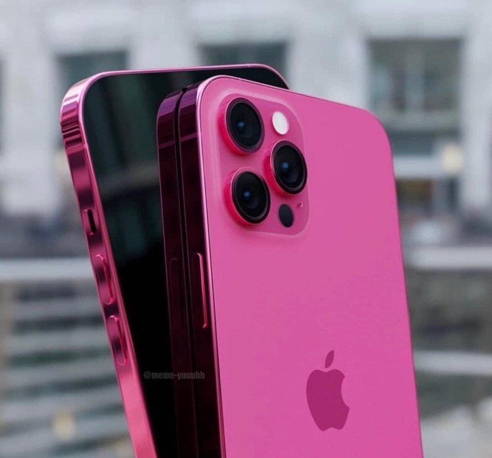 作为猛男必备的粉色,自制效果图中,pro版iphone的颜色依然比非pro版更