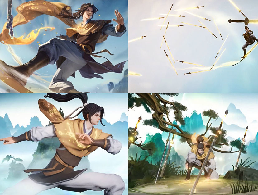 李逍遥看起来过于成熟了,不过出场动画是超级帅气的,一开始是御剑飞行