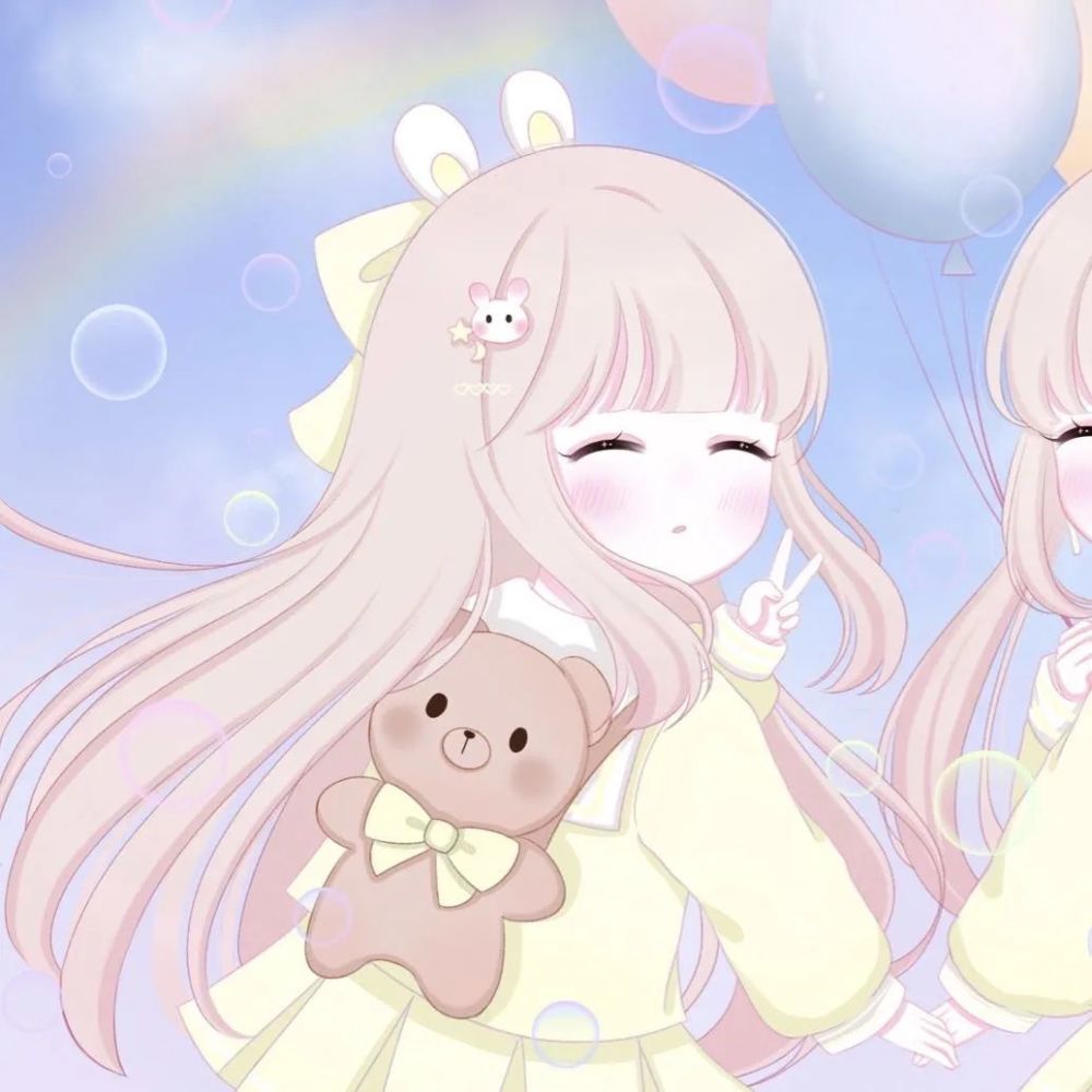 闺蜜头像超可爱的六一卡通四人闺蜜头像