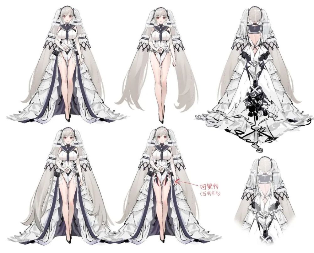 画师kincora公布的可畏皮肤设定,其中有相关和谐的设计在审核步步紧逼