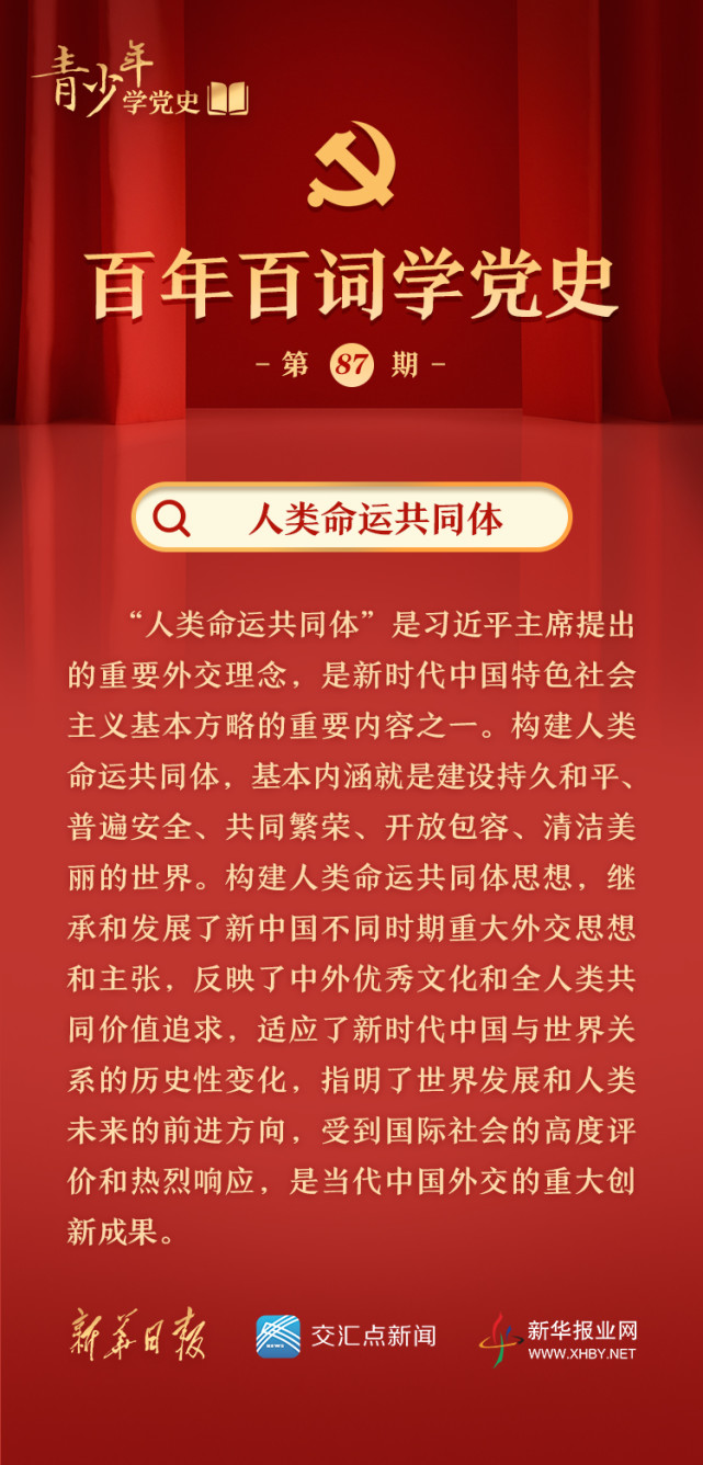百年百词学党史87人类命运共同体