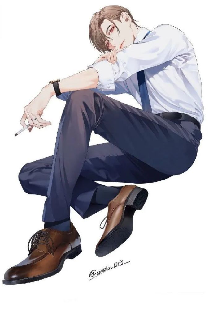 【绘画素材】这组男士西装衬衣质感真的绝绝子,我承认了.