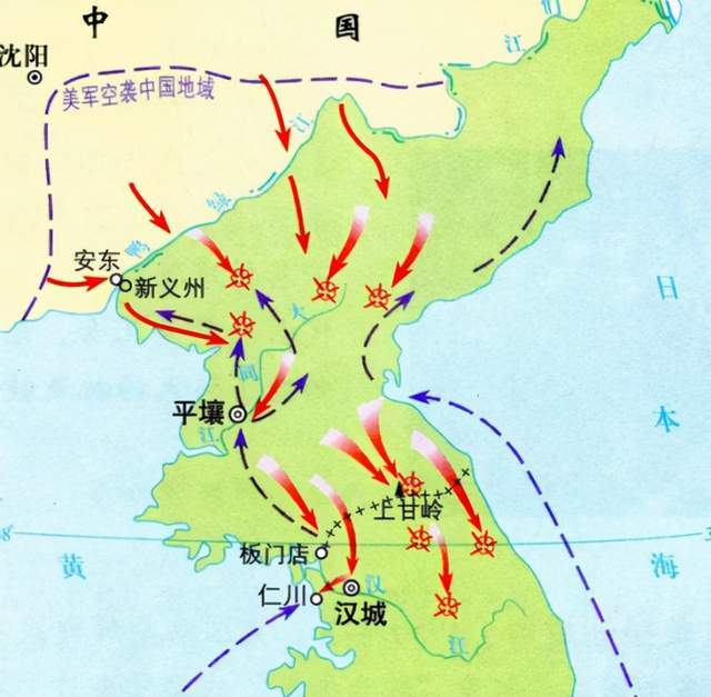 朝鲜人民军处于节节胜利,先后发动了汉城战役,铁原战役,大田战役和洛