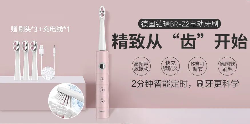 德国铂瑞 br-z2 电动牙刷