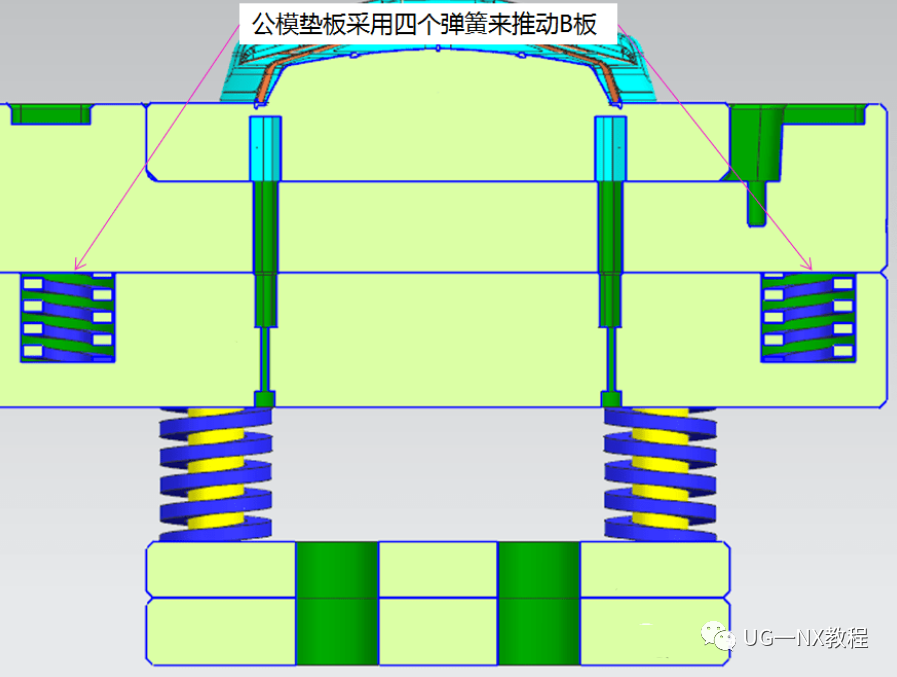 ugnx产品冬菇头倒扣二次强脱机构模具结构分析与说明