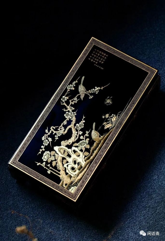 漆重芳华,大漆描金彩绘,喜上眉梢,内翻马蹄香几_腾讯新闻