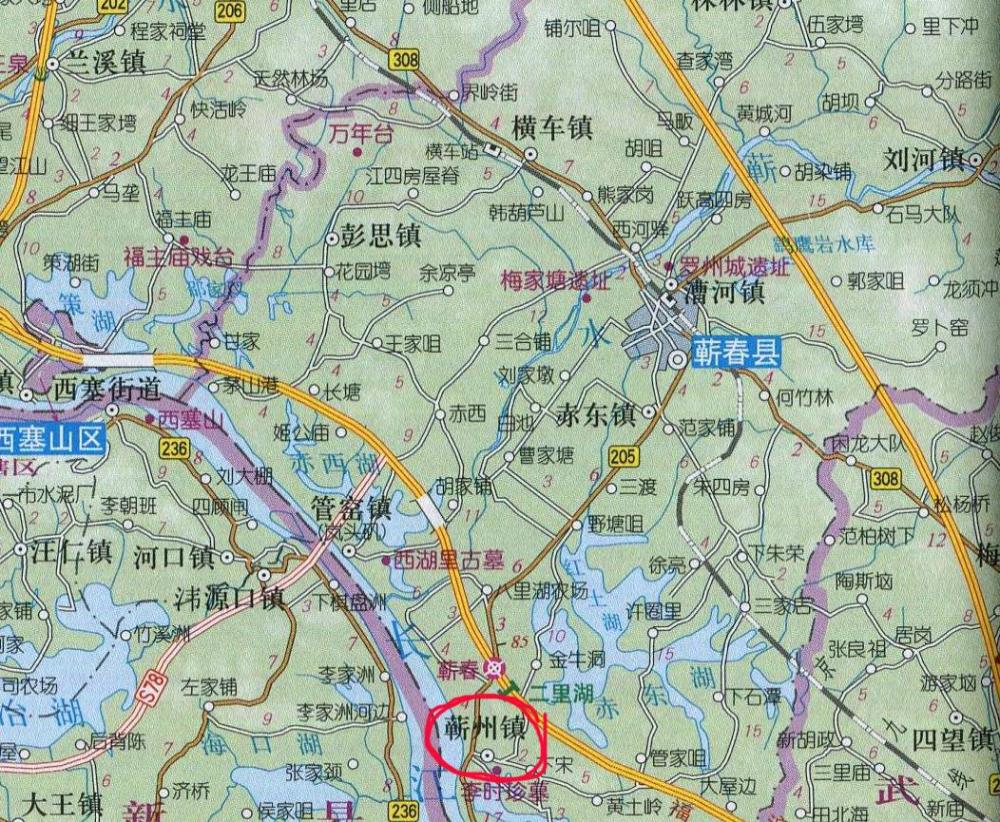 湖北蕲春老县城在蕲州镇后来县城为何搬到不沿长江的漕河