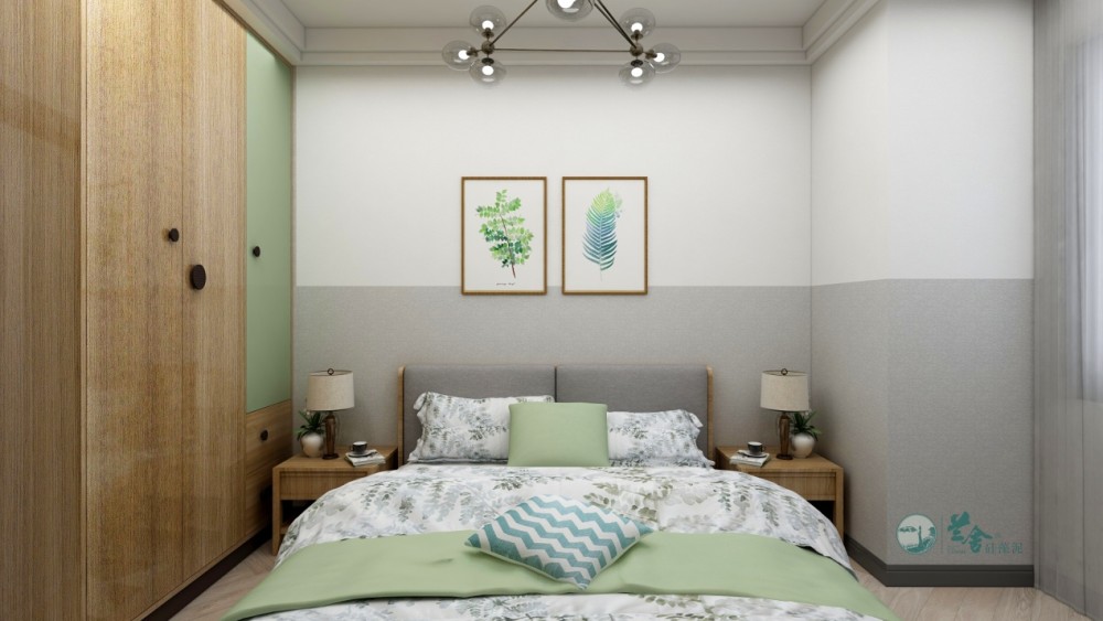 清新白与绿,硅藻泥精致北欧风,浪漫甜美温暖入心