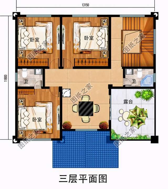 农村普通三层楼房设计图全村最美一家三代住着幸福又团圆