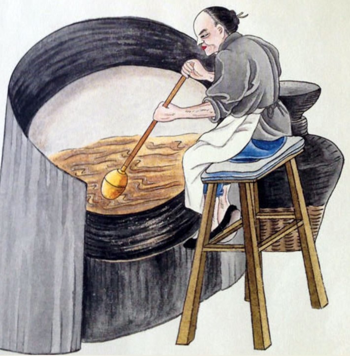 小磨香油用水代法加工制成,利用油料中非油物质对水的亲和力不同,以及