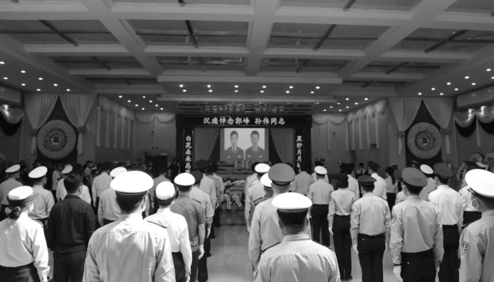 辅警孙伟遗体告别仪式在银川市殡仪馆举行