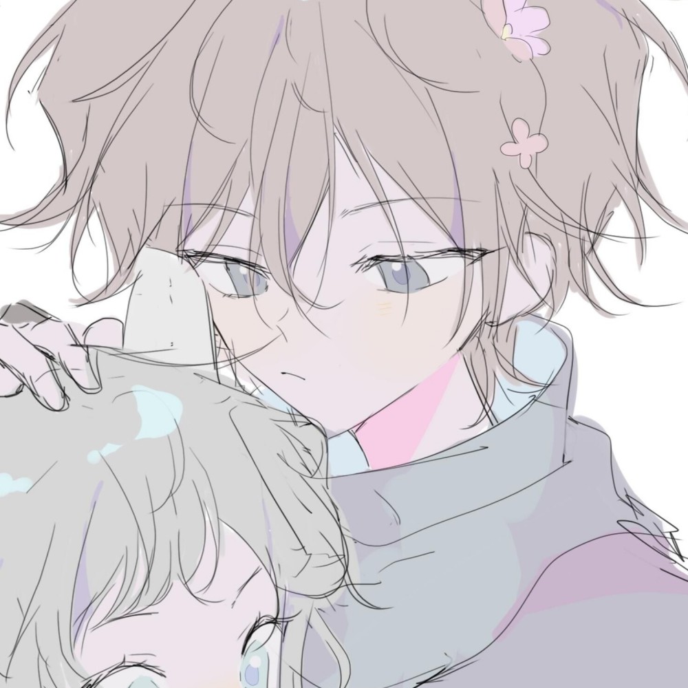 动漫男生女生闺蜜头像|山风停止了呼吸,爱意盛在夏日