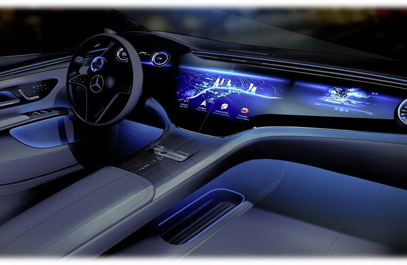 2022款梅赛德斯奔驰eqs一瞥汽车内饰的未来设计