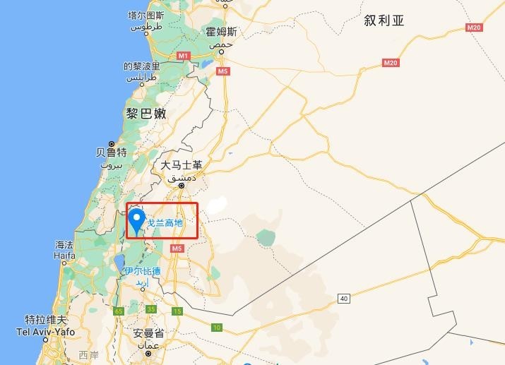 戈兰高地位置图戈兰高地位于以色列,黎巴嫩,叙利亚三国交界处,是最有