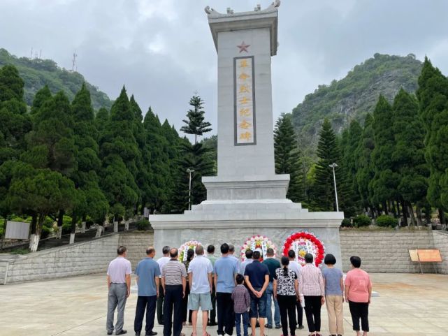 那坡烈士陵園,靖西烈士陵園縣退役軍人事務局代表縣委縣政府向革命