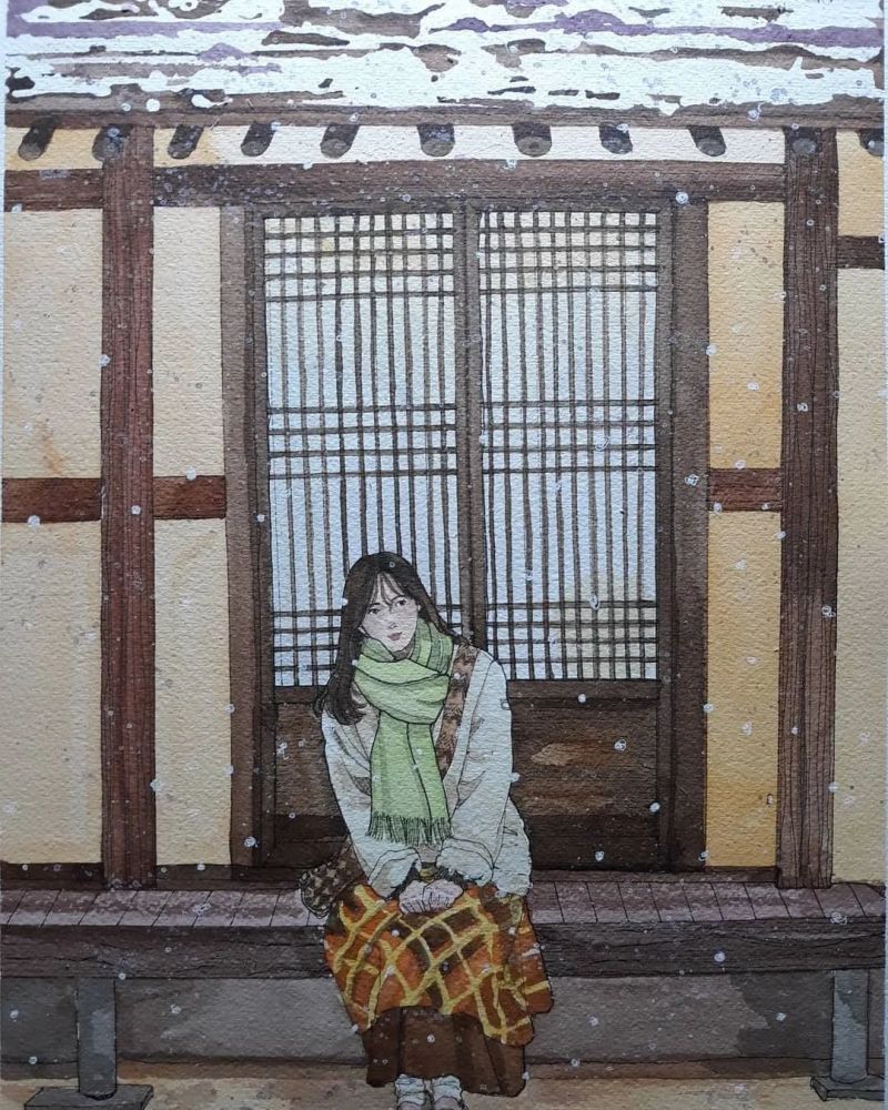 水彩|享受生活 水彩插画 钢笔淡彩 花卉 人物 场景(下)