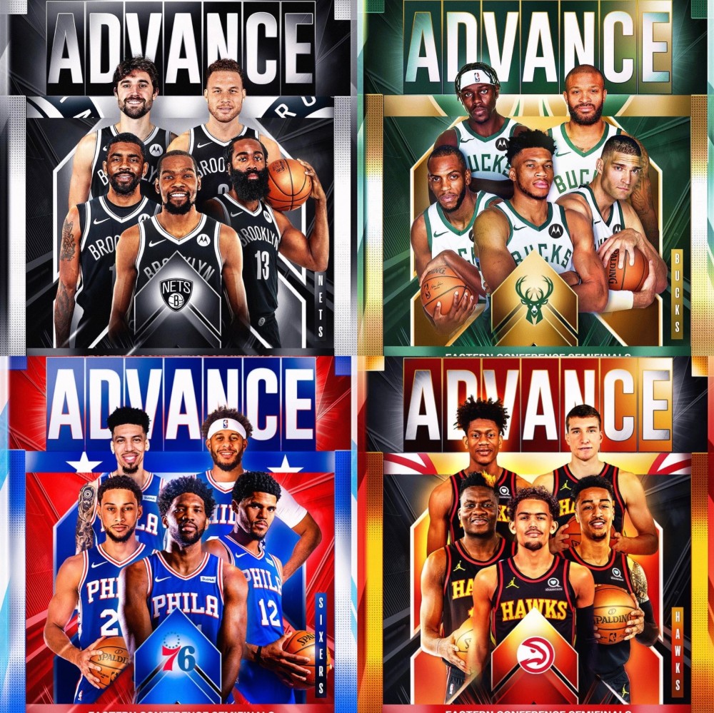 东部半决赛对决出炉字母哥率雄鹿激战篮网三巨头老鹰挑战费城