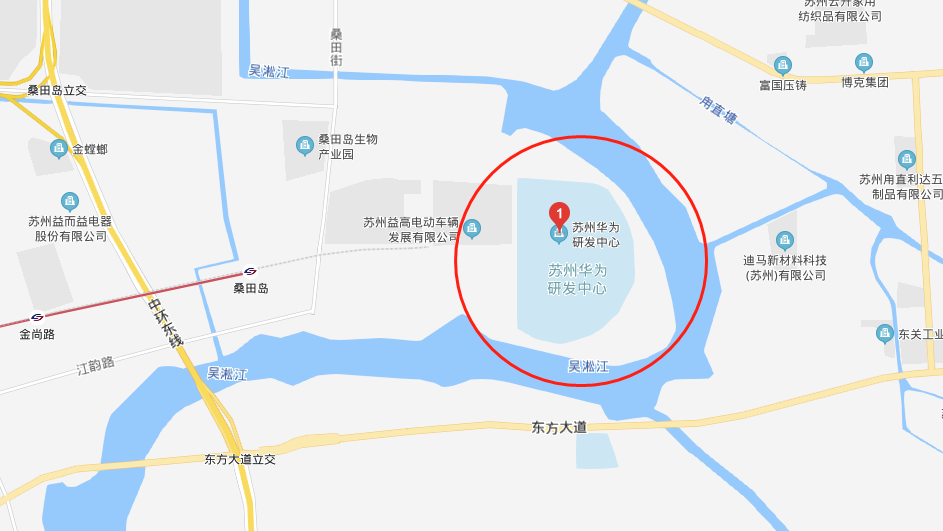 5000万华为在苏州成立全资子公司就在桑田岛总部