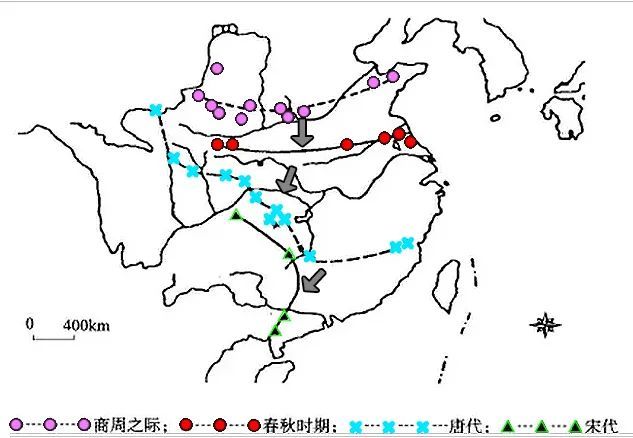 隨中國歷史而遷移的亞洲象遷徙路線