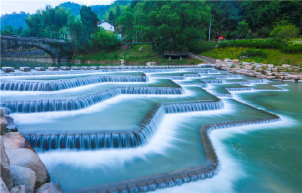 以水造景风光美鱼鳞坝太美了