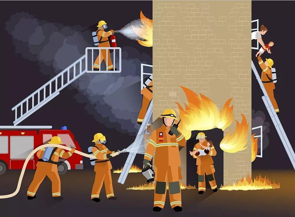 火场救援困难重重力升高科千度耐高温消防灭火机器人申请出战