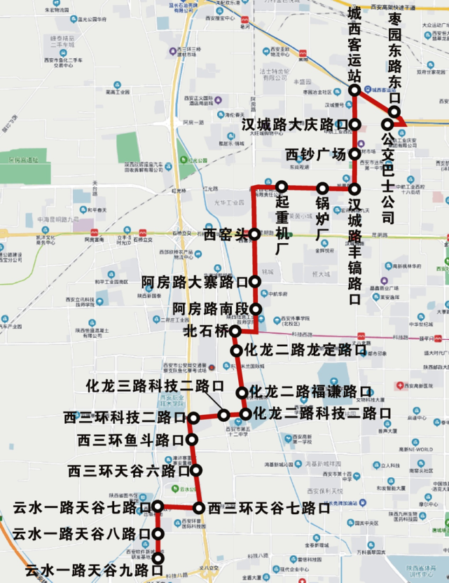西安733路公交车路线图图片