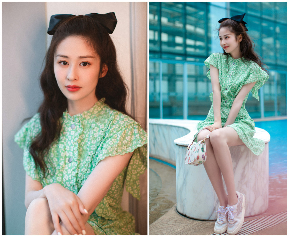 沈梦辰靠身高拯救颖儿靠甜美消化女明星也hold不住这些碎花裙