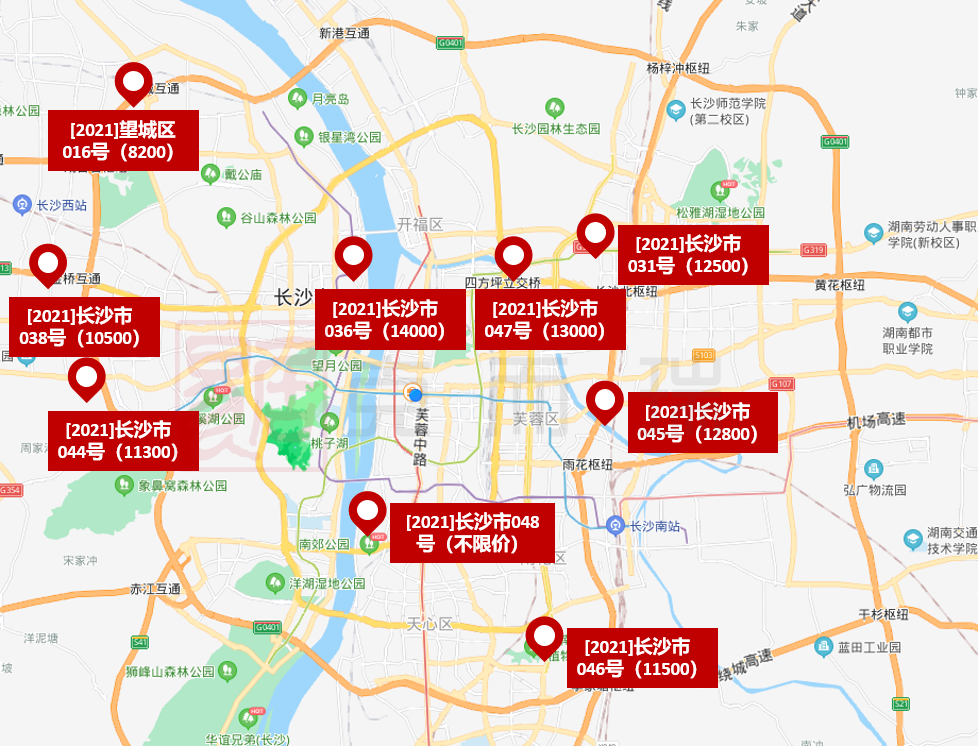 昨天(6月4日),长沙市国土资源网上交易系统发布公示,[2021]望城区