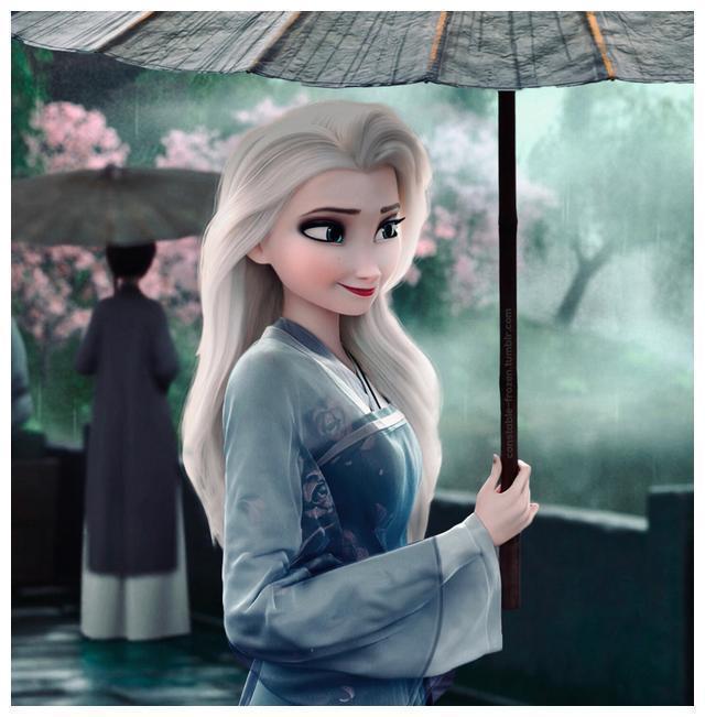 像是《冰雪奇缘》一类的动漫里,虽然主人公两姐妹也有换过衣服吧,但是