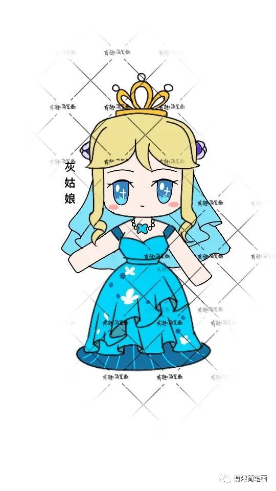 小女孩们喜欢的迷你世界的灰姑娘画好了请查收