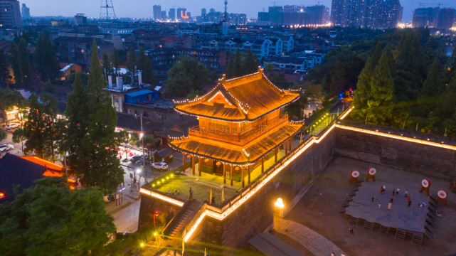 湖北荆州古城距今2000多年历史因三国而被熟知