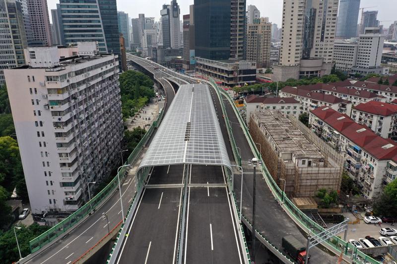 这条横贯上海中心城区的交通大动脉建成北横通道西段本月下旬通车