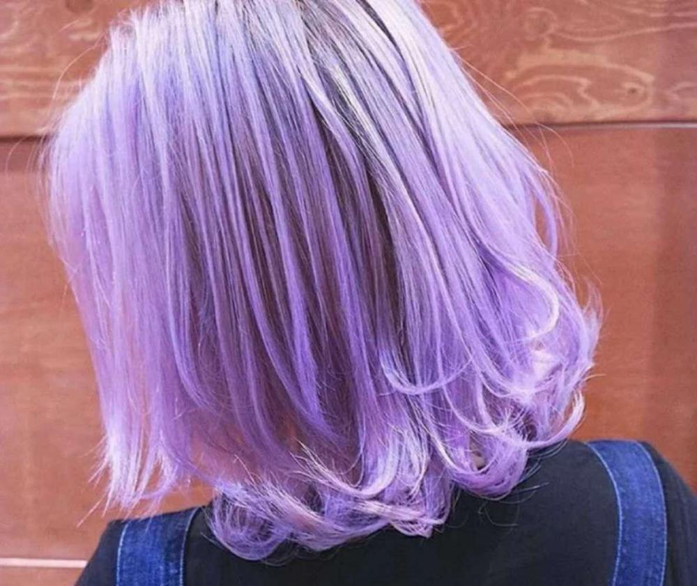 灰紫色头发图片效果图图片